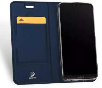 Husa Flip Samsung Galaxy A21 Tip Carte Bleumarin Skin DuxDucis 