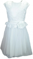 Rochita eleganta pentru fete Mini Junior TRA3-140-cm Alb 