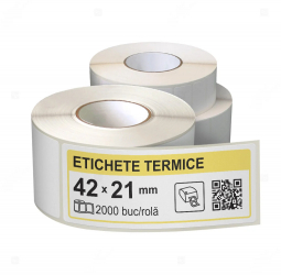 Role etichete termice autoadezive 42x21 mm 2000 etichete rola 