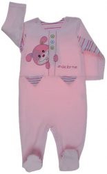 Salopeta cu maneca lunga pentru fete Koala Baby 668667 Roz 