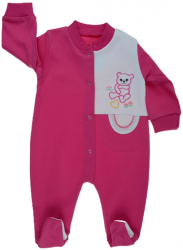 Salopeta cu maneca lunga pentru fete Pifou Model 17 M17-FUC-68 Fucsia 