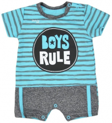 Salopeta de vara pentru baieti Koala Boys Rule 07-751 68 cm Albastru 
