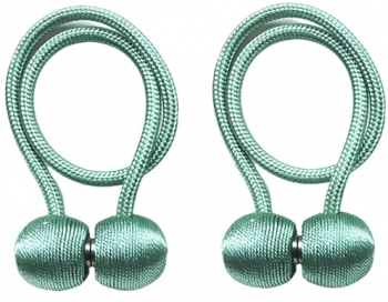 Set pentru prindere perdele si draperii format din 2 magneti decorativi tip snur - Verde 