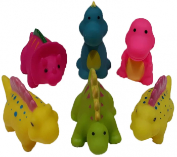 Set 6 jucarii de baie dinozaurii prietenosi OEM DNZU1 Multicolor 