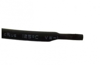 Tub termocontractabil negru 12mm lungime 1m 