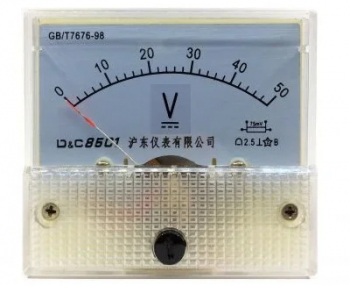 Voltmetru analogic de panou 50V curent continuu