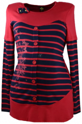 Bluza cu maneca lunga pentru gravide New Star NWS18R Rosu 
