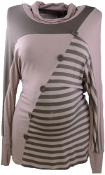 Bluza cu maneca lunga pentru gravide New Star NWS23M Maro 