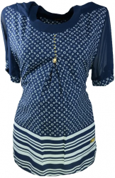 Bluza cu maneca scurta pentru gravide New Star NWS20A Albastru 
