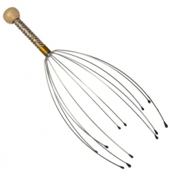 Dispozitiv Masaj Capilar - Efect de Relaxare 12 Brate Metalice Otel Inoxidabil 20cm Diverse culori Galben 