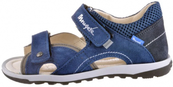 Sandale profilactice din piele naturala pentru baieti Mrugala D 1201-67-27 Bleumarin 