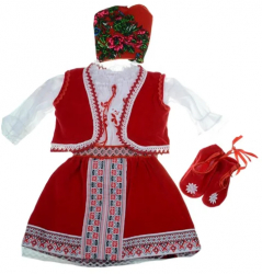 Set 6 piese bluza catrinta batic vesta si botosei pentru fete Mini Junior 190-M68 Multicolor 