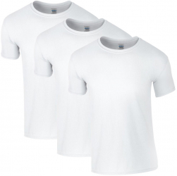 Set de tricouri barbati 100 bumbac 3 piese L Alb