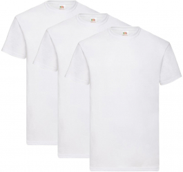Set de tricouri barbati 100 bumbac 3 piese 3XL Alb