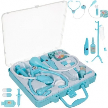 Set trusa medicala 13 piese pentru copii micul doctor Albastru 