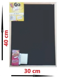Tabla neagra cu rama 30x40 cm / creta si burete inclus 