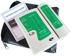 Tester retea UTP pentru cablul de retea de internet RJ45 RJ11 cu gentuta neagra 