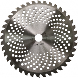 Disc metalic perforat pentru motocoasa 255x25.4 mm 40T - 40 dinti cu vidia GIDA-CRIS GC111
