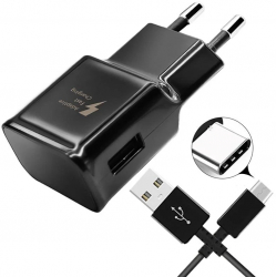 Incarcator pentru Samsung A11 A12 Fast Charger TA200EBE-DG970BBE Type C 1M Negru 