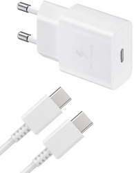 Incarcator pentru Samsung A14 USB-C Fast Charger TA1510EWE-DG977BWE 15W Type-C 1M Alb 
