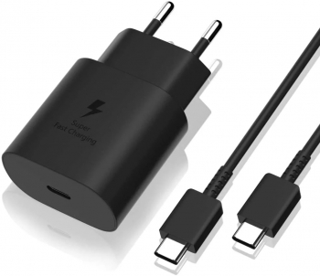 Incarcator 25W pentru Samsung Note 10 Note 10 Lite TA800EBE-DG905BBE Type C 1M Super Fast Charger Negru 