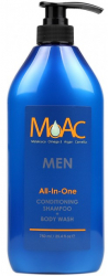 Sampon hidratant All-in-One MOAC Men + Gel de gel pentru corp 750 ml