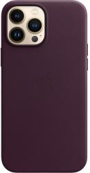 Husa de protectie Apple Leather Case with MagSafe pentru iPhone 13 Pro Max Dark Cherry 