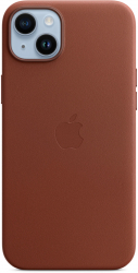 Husa de protectie Apple Leather Case with MagSafe pentru iPhone 14 Plus Umber 