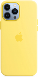 Husa de protectie Apple Silicone Case with MagSafe pentru iPhone 13 Pro Max Lemon Zest 