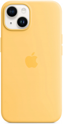Husa de protectie Apple Silicone Case with MagSafe pentru iPhone 14 Sunglow 