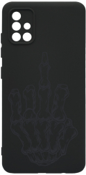 Husa Bestcase comp cu Samsung Galaxy A51 Skeleton Hand FU SLIM 1.2MM Microfibra prot cam PB 965 