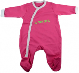 Salopeta cu maneca lunga pentru fete Pifou Model 32 M32-F1-62 Fucsia 