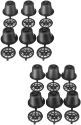 Set 12 Nespresso compatibil reincarcabila capsula OEM negru 