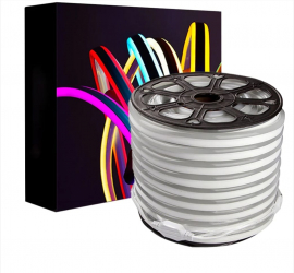 Furtun Luminos Led Neon Flex lumina verde 220V 9x15 MM cu sursa de alimentare 