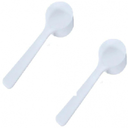 Set 2 lingurite plastic pentru masurare in bucatarie polipropilena 10 x 1.8 x 1.8 cm alb 