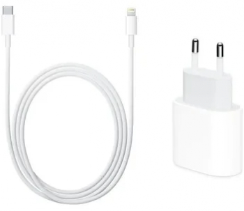 Set Incarcator 20W Fast Charger si cablu Ligtning Iphone PD Quick Charge Alb 