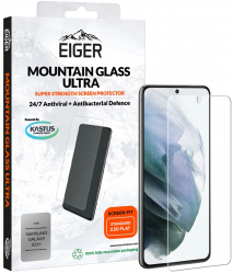 Folie Eiger Sticla 2.5D Mountain Glass Ultra compatibila cu Samsung Galaxy S22 Plus Clear 0.33mm 9H antimicrobian 