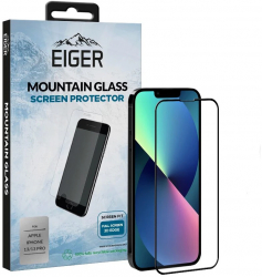 Folie Eiger Sticla 3D Edge to Edge compatibil cu iPhone 13 Pro Clear Black 