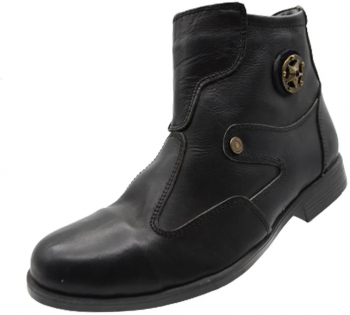 Cizme imblanite din piele pentru fete Mini Junior GPPF-123 Negru 
