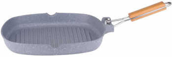 Tigaie gratar Rosberg Premium RP54316B28 28 cm Inductie Marmura Gri 