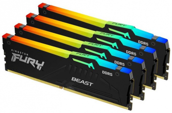 Memorie Kingston FURY Beast RGB 128GB DDR5 5200MHz CL40 Quad Channel Kit 