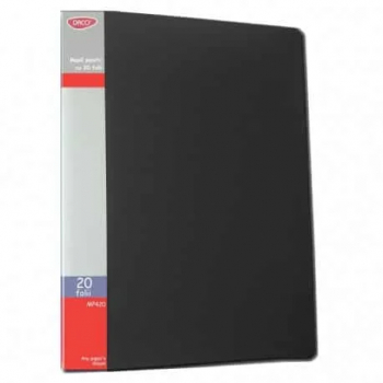 Mapa plastic 20 folii DACO Negru MP420N 
