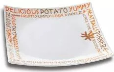 Platou patrat din portelan Nava diametru 29 cm seria Funky