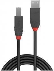Cablu periferice LINDY Anthra USB 2.0 Male Tip A - USB Male 2.0 Tip B 0.2m negru 