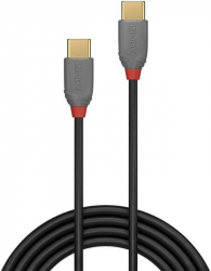 Cablu periferice LINDY Anthra USB 2.0 tip C Male - USB 2.0 tip C Male 2m negru-gri 
