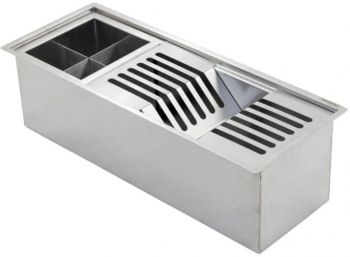 Chiuveta ingusta scurgere multifunctionala tip rigola / canal / jgheab drenare CookingAid Channel sink 48cm cu 2 accesorii incluse 