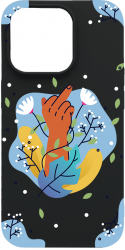 Husa BestCase Compatibila Cu Apple iPhone 13 Pro Max Flowers FCK 0.8MM Slim Negru B 1020 