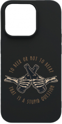 Husa BestCase Compatibila Cu Apple iPhone 13 Pro Max To Beer Or Not To Beer 0.8MM Slim Negru B 1025 