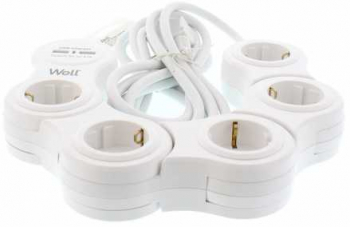 Prelungitor Reglabil 5 Prize 3m Cablu 3xg1.5mm2 Cu Incarcator Usb Well 