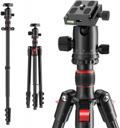Suport Trepied 2 in 1 monopied reglabil 44 -168 cm cu cap rotativ 360s suport universal sarcina utila 4 kg Negru 